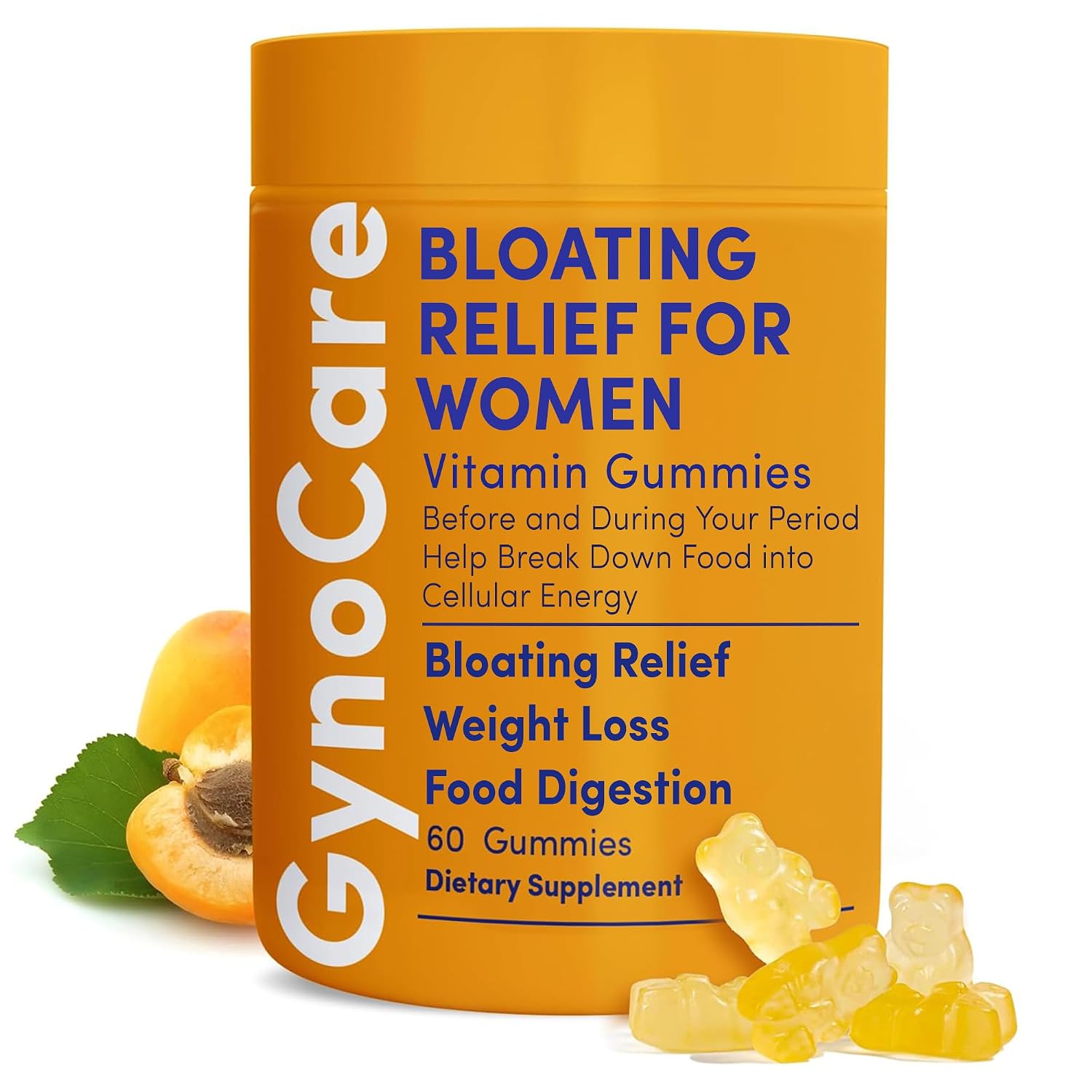 Bloating Relief for Women, Debloating for Women | Supports Period Bloat, Digestion & Water Weight Balance | Helps Before & During Your Cycle | 60 Vegan Gummies | Daily Digestive Support Supplement