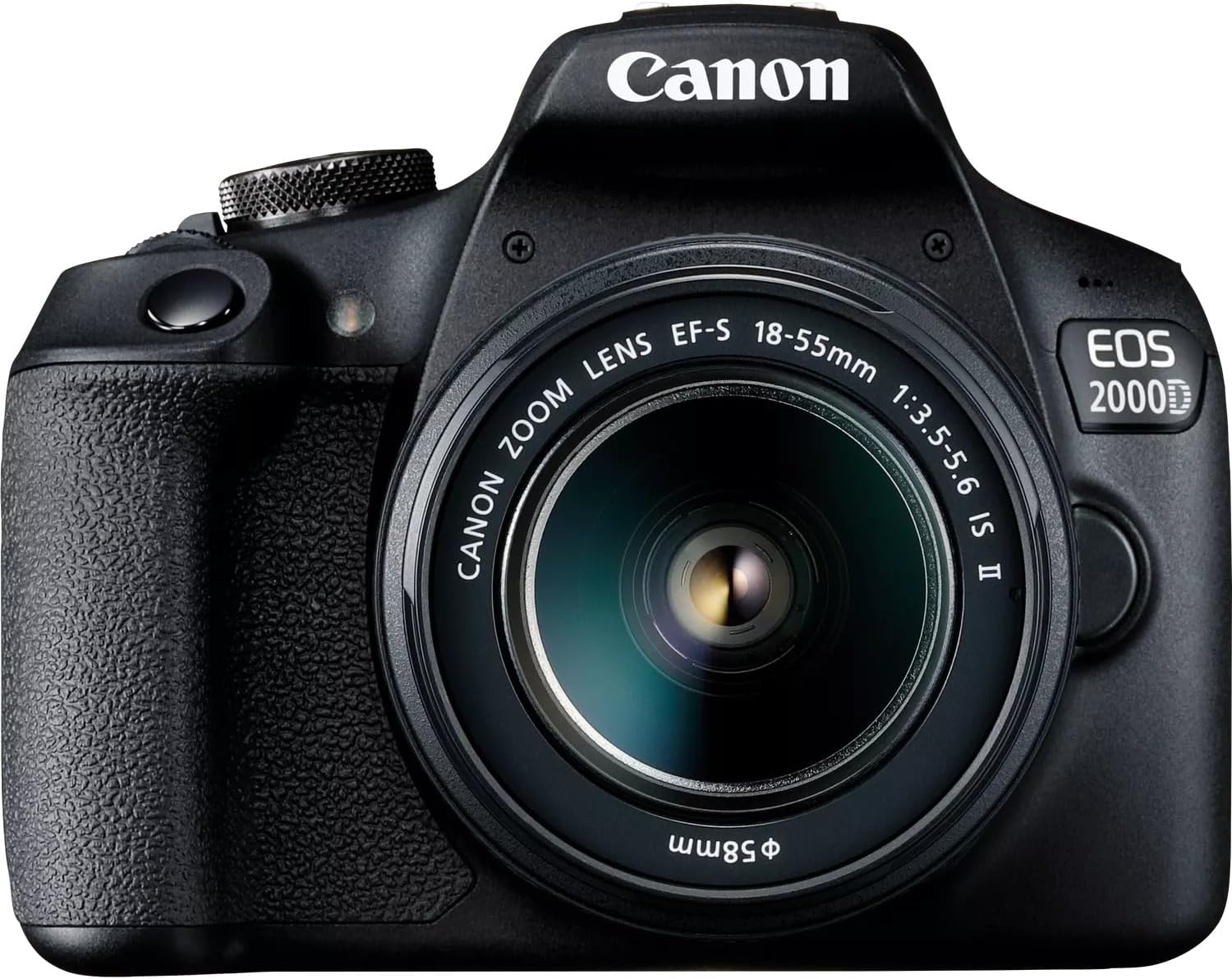 Canon EOS 2000D Camera + EF-S 18-55mm IS II Lens - Black