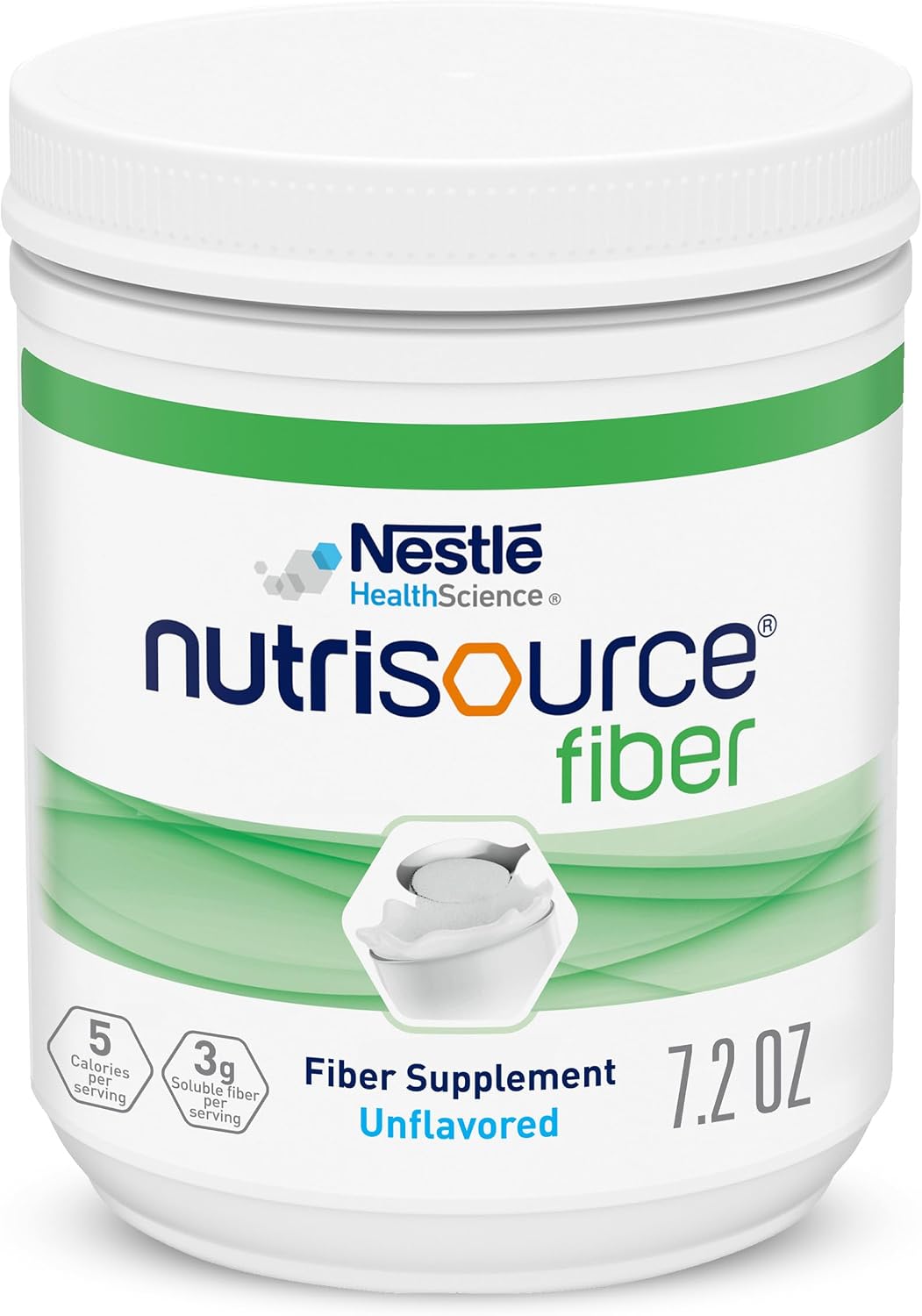 Nutrisource Fiber, Unflavored Powder, 7.2 OZ, Pack of 4