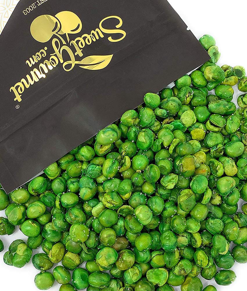 SweetGourmet Green Peas Gluten-Free Healthy Snack, 2-Pound Resealable Bag, Air-Fried Crunchy and Lightly Sea Salted