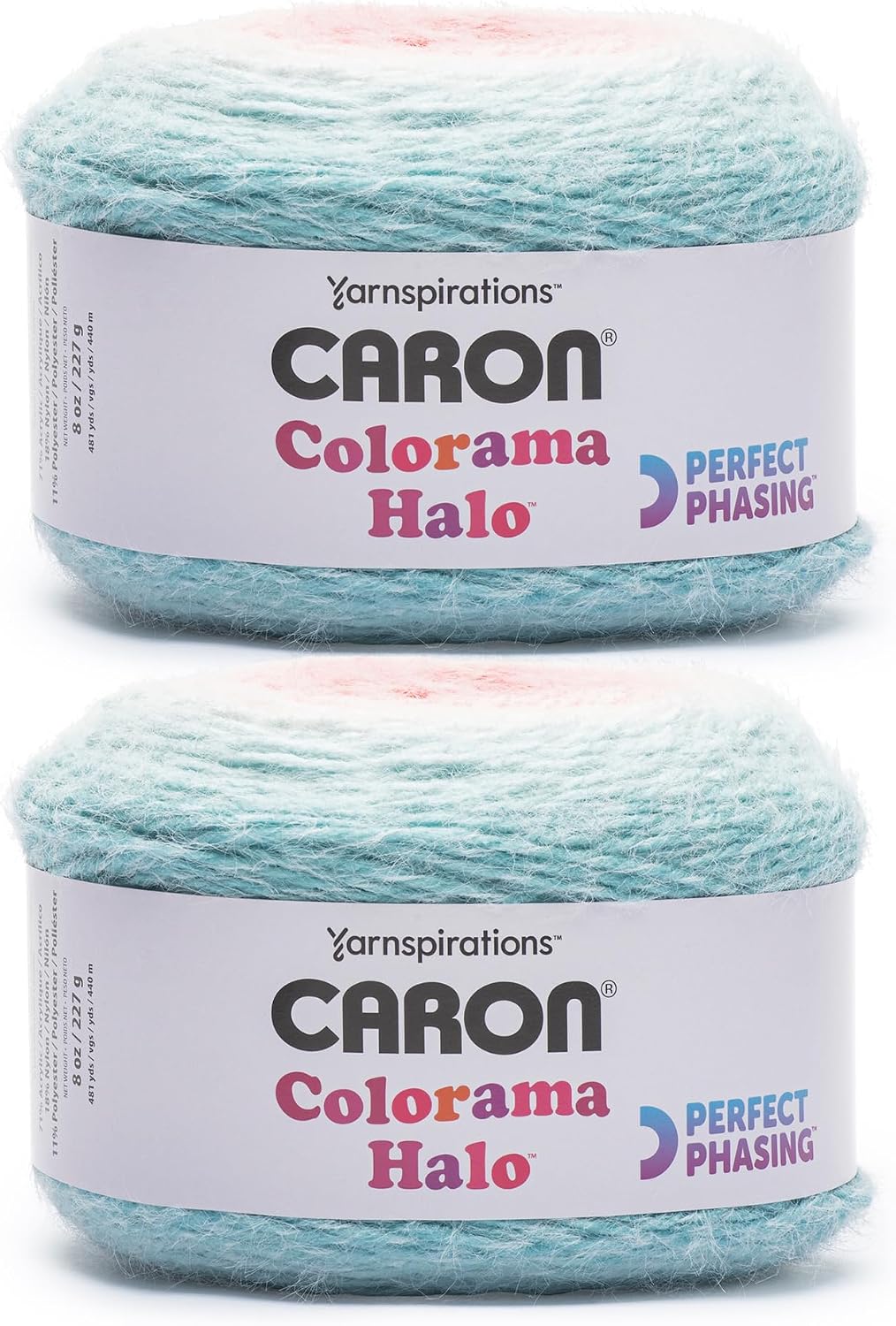 Caron Colorama Halo Cake Ombre Yarn for Crocheting, Rose Garden, 2-Pack