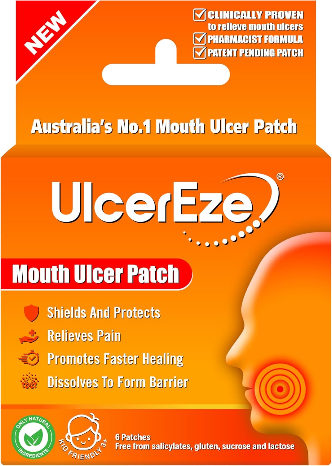 Mouth Ulcer Patch 6 Patches | Fast Relief | Oral Pain Treatment