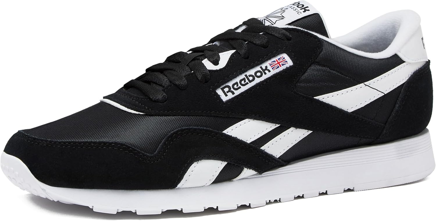 Reebok Mens Classic Cushioned Footbed Faux Leather Running & Training Shoes