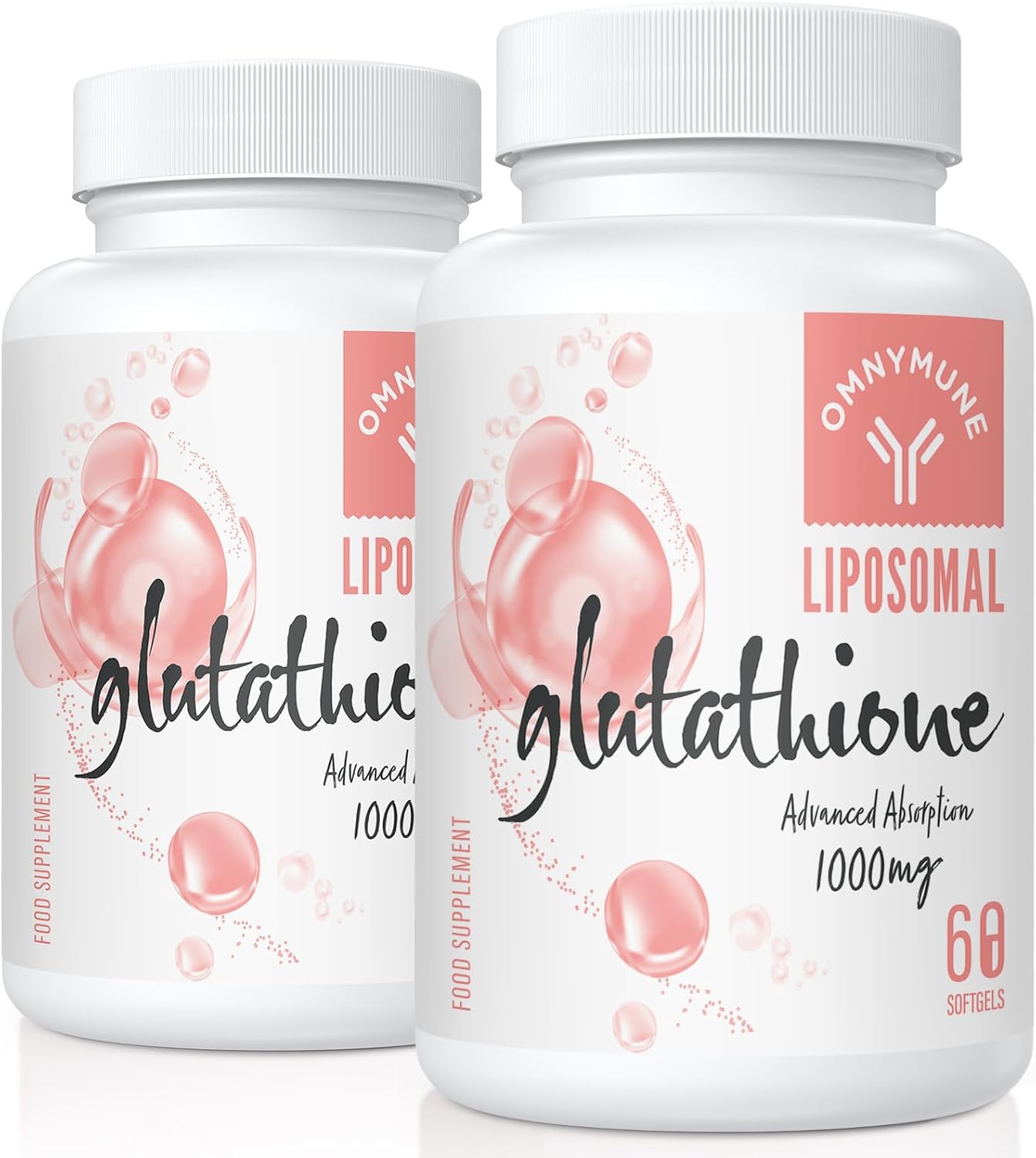 Liposomal Glutathione 1000mg, L-Glutathione Supplement with Vitamin C & Hyaluronic Acid, 120 Capsules