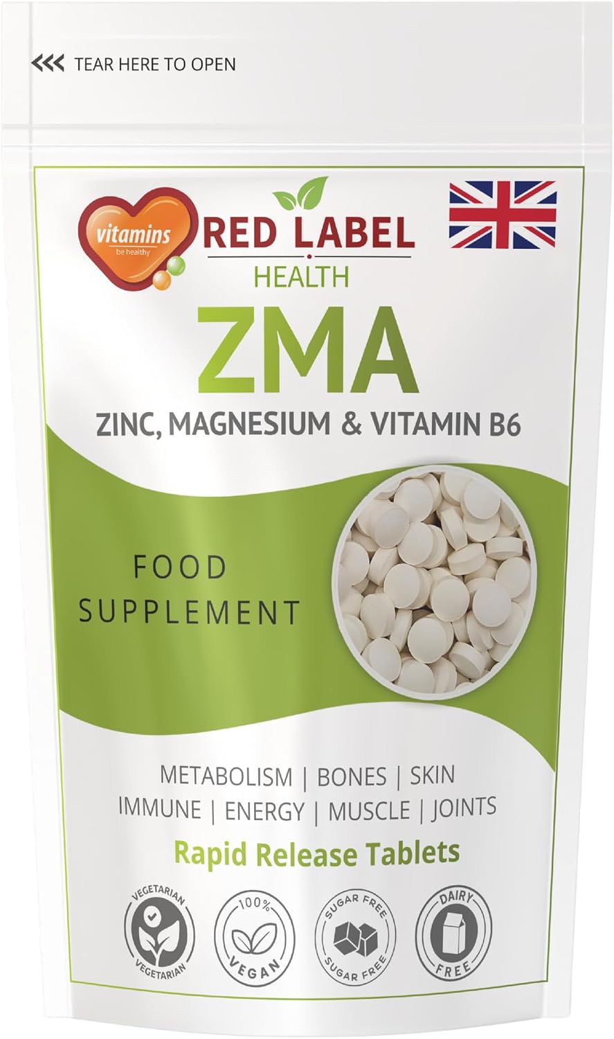 Zinc Magnesium & Vitamin B6 120 Tablets Vegan