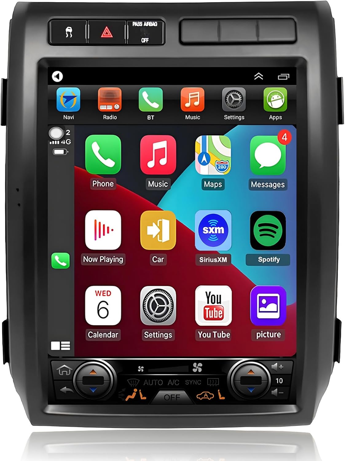 for Ford F150 Radio 2009 2010 2011 2012 Upgrade, 8core CPU Stereo System,12.1inch Touch Screen,Carplay and Android Auto,Free Camera (Only fit Manual AC!)
