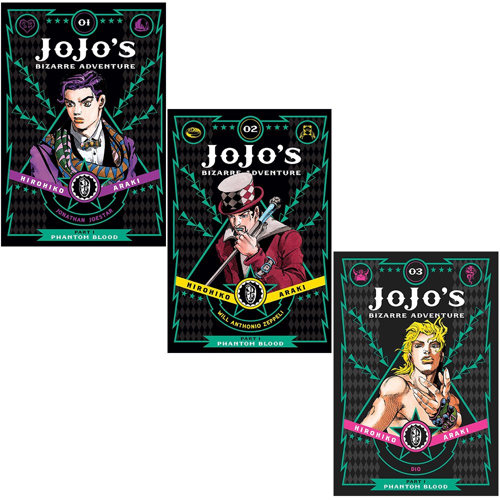 JoJo's Bizarre Adventure Part 1 Phantom Blood Collection 3 Books Bundle