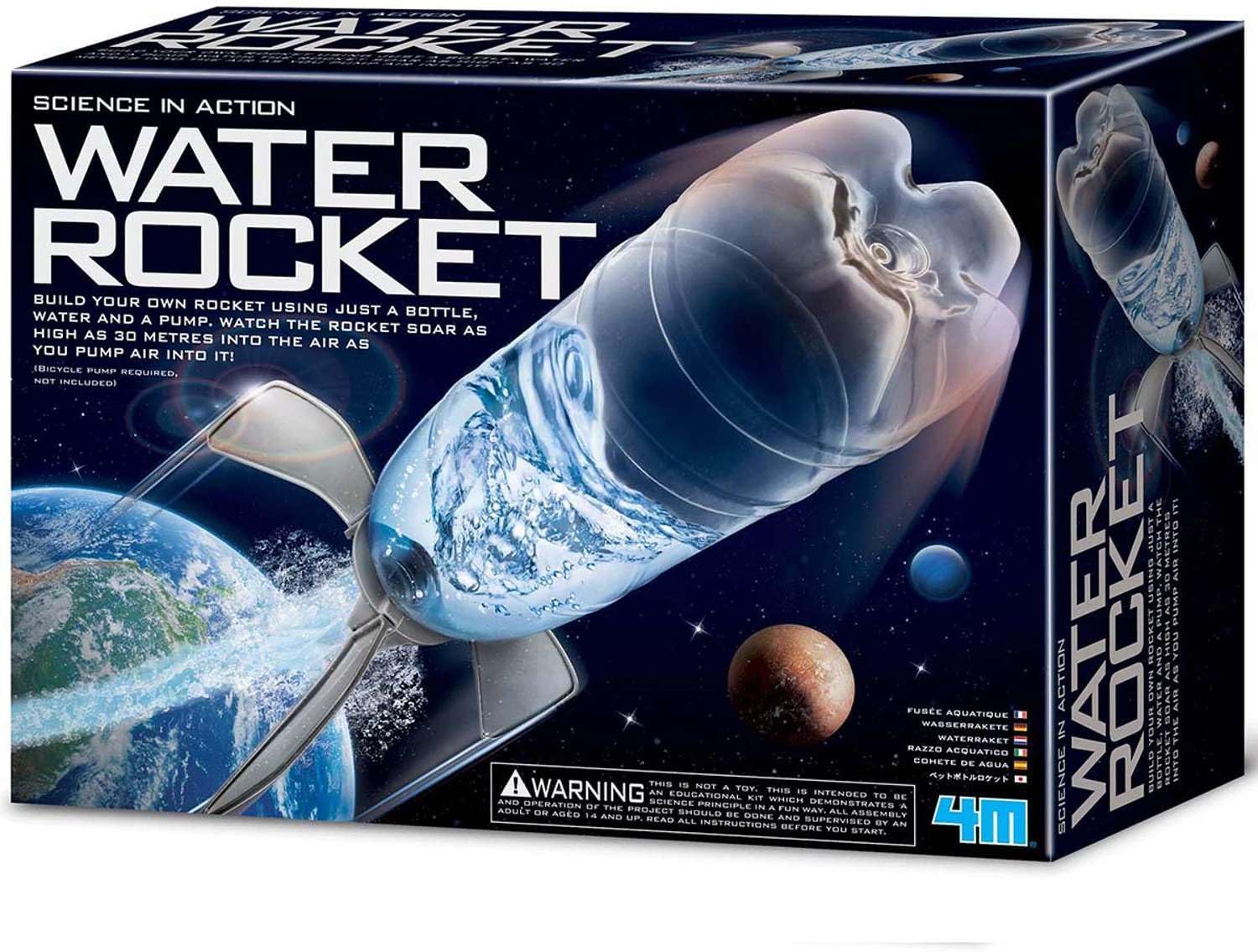 4M Science in Action Water Rocket Kit, Flies up to 30m