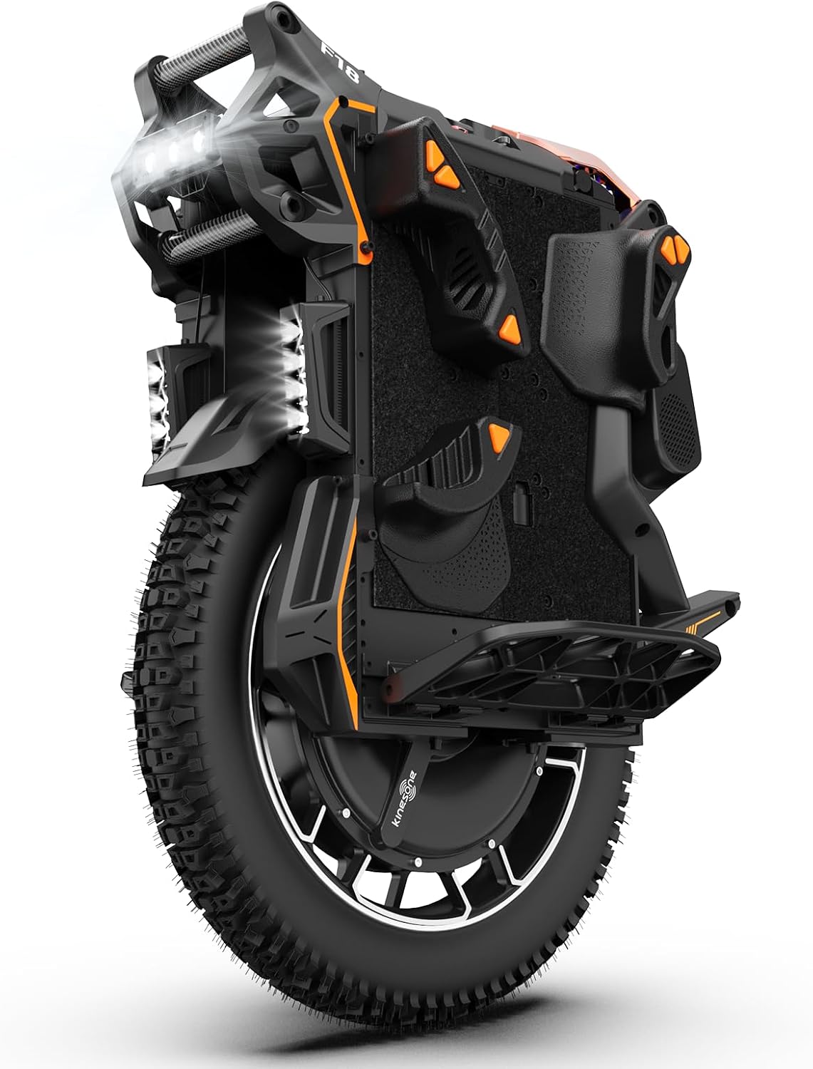 KINGSONG F18 Electric Unicycle, 75 MPH Top Speed & 45° Climbing, Upgraded 83 Miles Range EUC, 9000W Peak Motor, 100mm Suspension, for Adults Urban Riding for Off-Road, City Commutes & Extreme Terrain