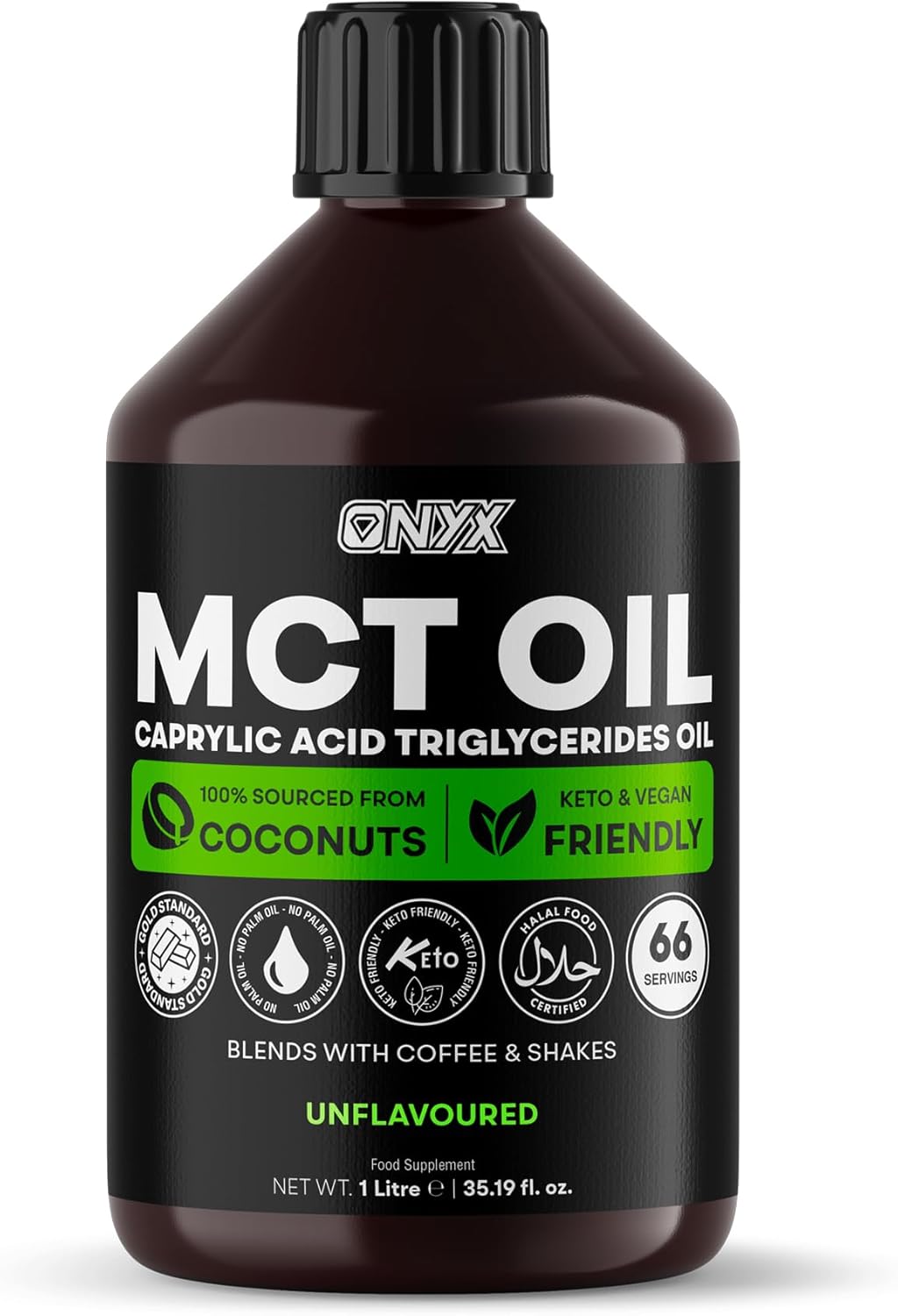 1L PURE MCT Oil - 100% Pure Premium MCT C8 & C10 Coconut Oil, Sustainably Sourced, Boosts Ketones 3X More Than Other MCTs (Pure MCT Oil [C8 & C10], 1 Litre)