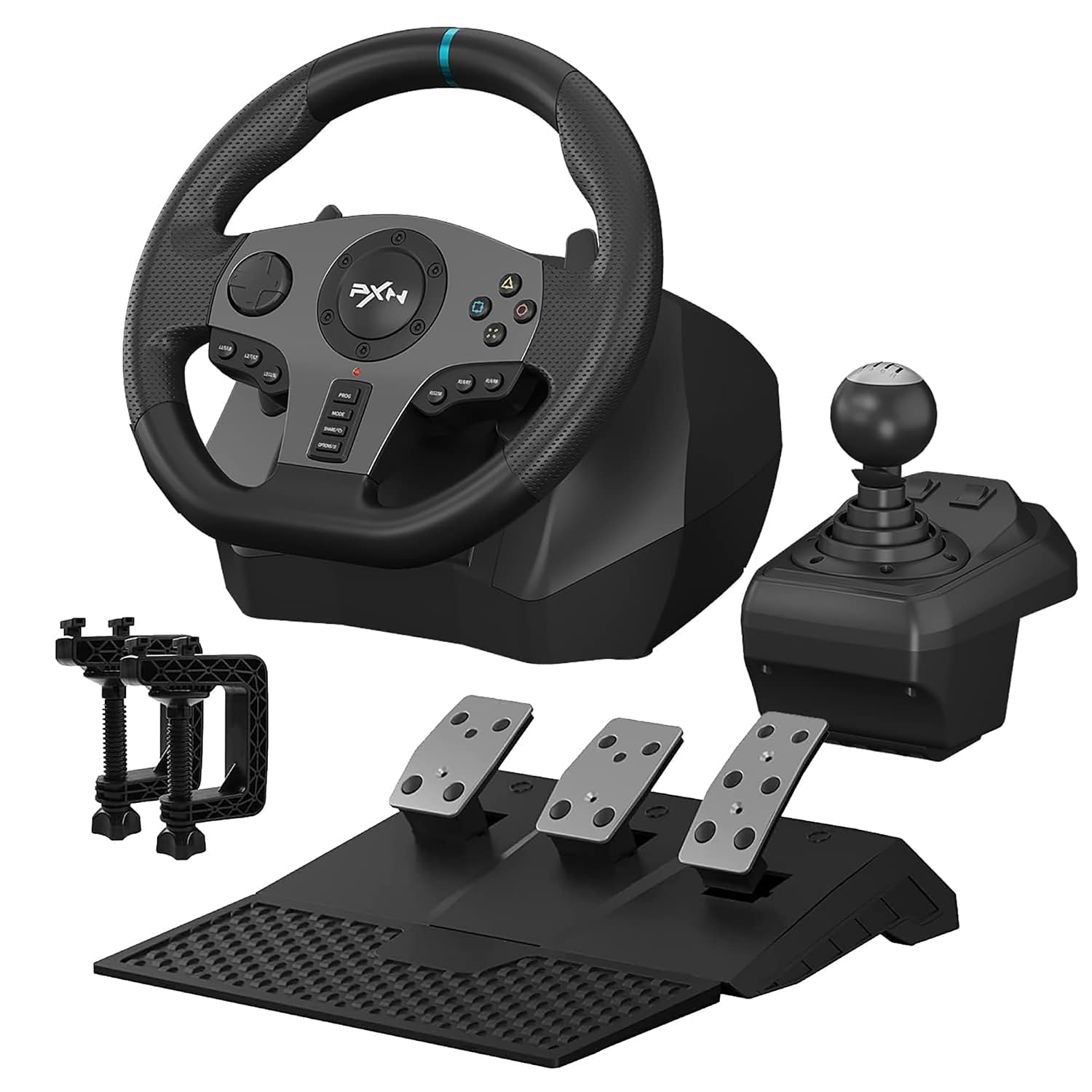 PXN V9 Gaming steering Wheel with Pedals and Shifter for PC,PS4,PS3,Xbox