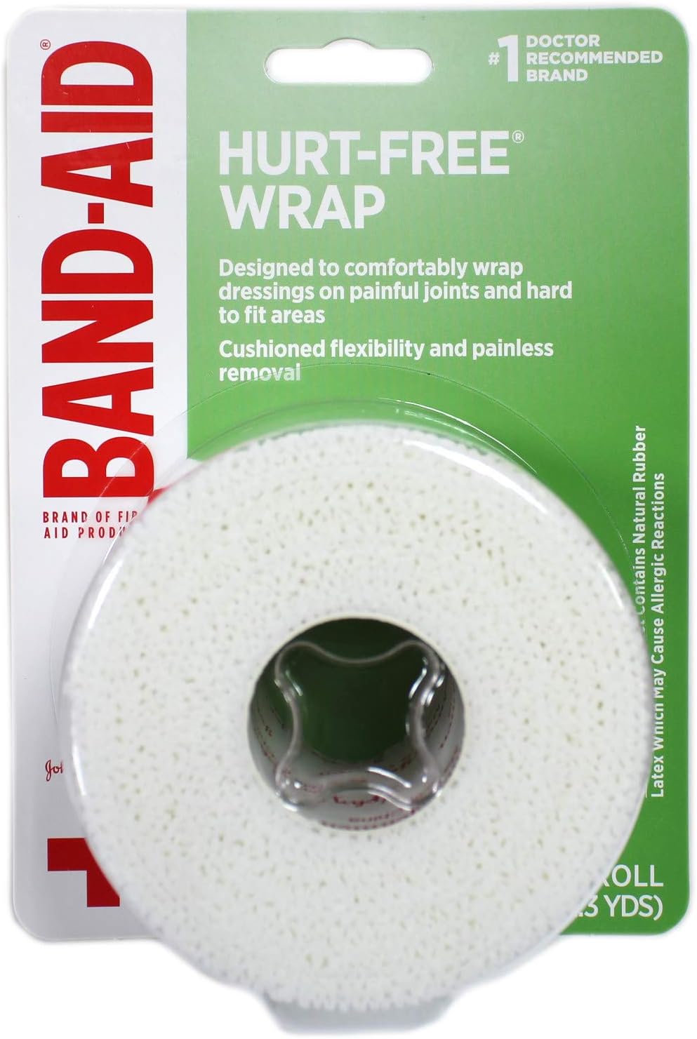 Johnson & Johnson First Aid Wrap, Hurt-Free, 2 Inch