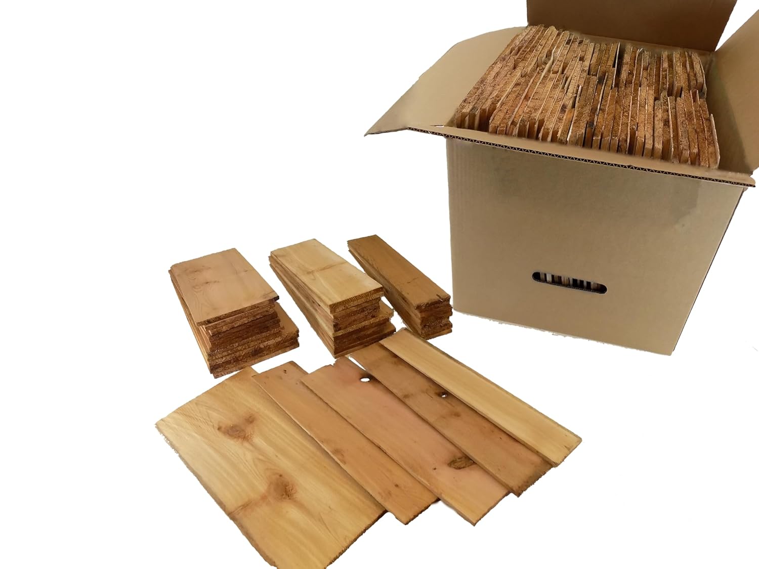 18" #4 Undercourse Cedar Kiln Dried Sidewall Shingle 1 Square Carton, Natural