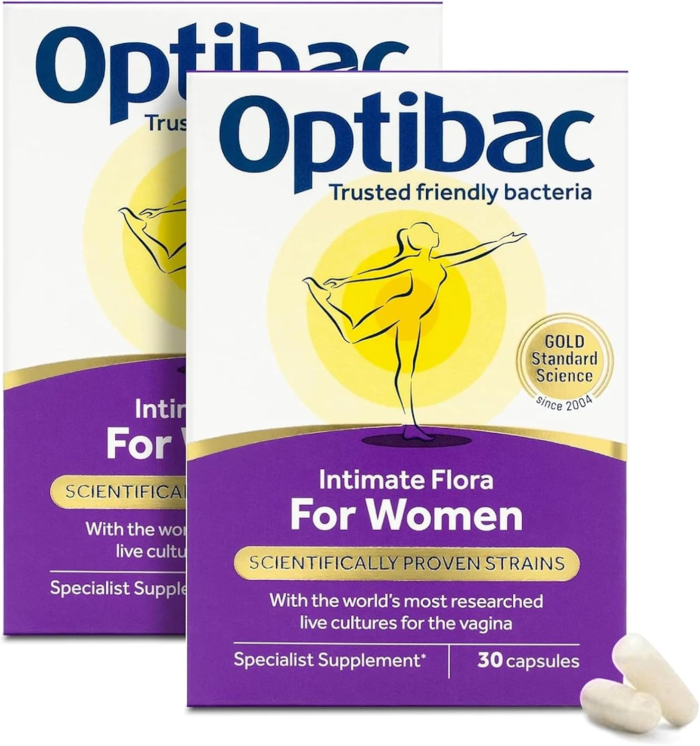 for Women - 30 Capsules Pack of 2 | Vaginal Probiotic with Lactobacillus rhamnosus GR-1 & Lactobacillus reuteri RC-14 | Supports Intimate Flora, pH Balance & Urinary Health