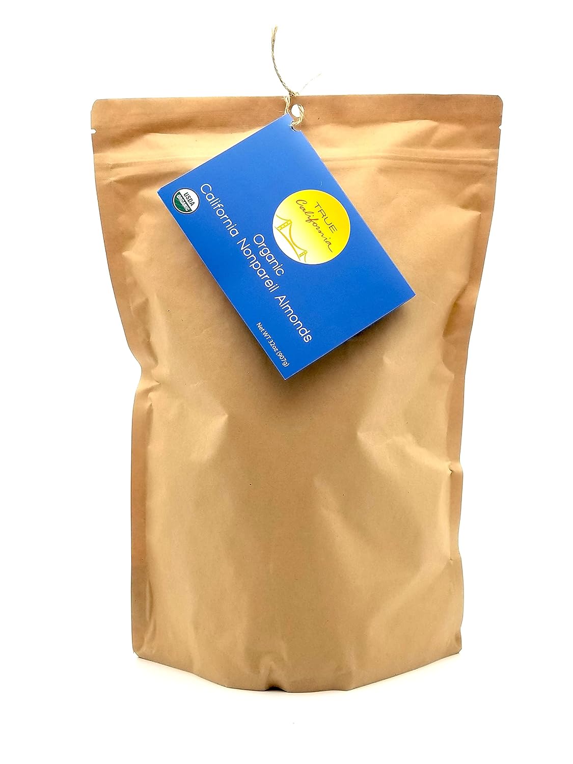 True California Organic Nonpareil Almonds (2 LB) Raw, Shelled, No Salt, No Roast - Healthy Snacks, Vegan & Gluten Free - Natural Whole Foods & Pantry Staples