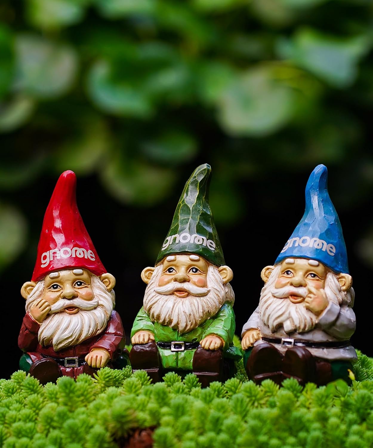 Nacome Gnomes Statues for Garden Decor: Outdoor Sculptures Funny Naughty Decorations Figurines for Outside Ornaments Yard Art Lawn Porch Patio Balcony - Gifts for Mom Women Grandma Men [3 Pack]