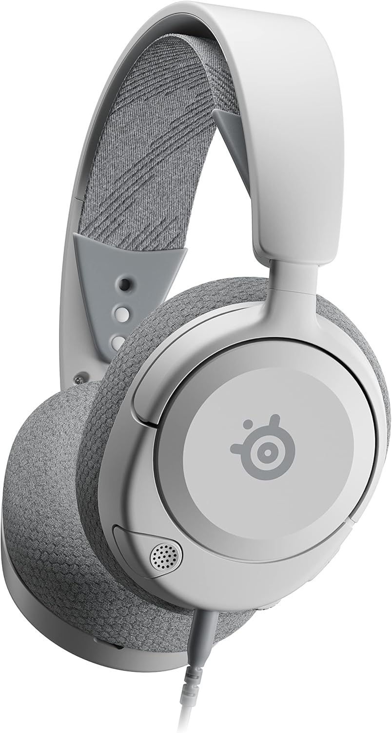 SteelSeries Arctis Nova 1 - Gaming Headset for PC, PS5, PS4, Switch, Xbox - Hi-Fi Drivers - 360° Spatial Audio - AirWeave Memory Foam Ear Cushions - Ultra Lightweight - White