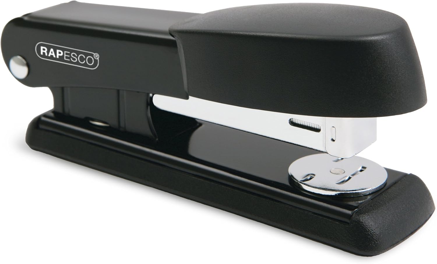 Rapesco R53500B2 Bowfin Half Strip Metal Stapler, 25 Sheet Capacity, Black