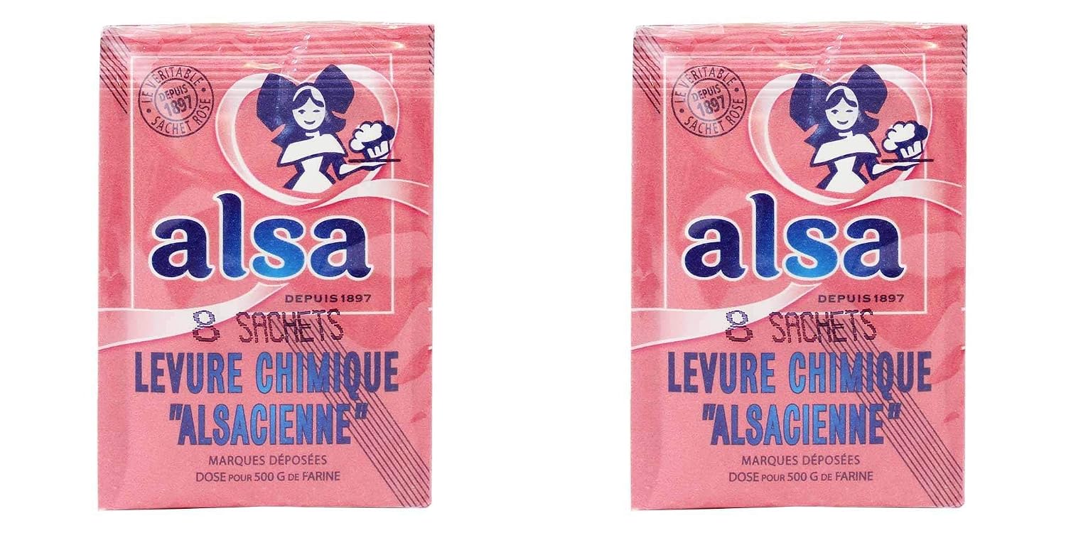 Alsa - French Cake Baking Powder, 0.38 Ounce, 8 Count Pack of 2