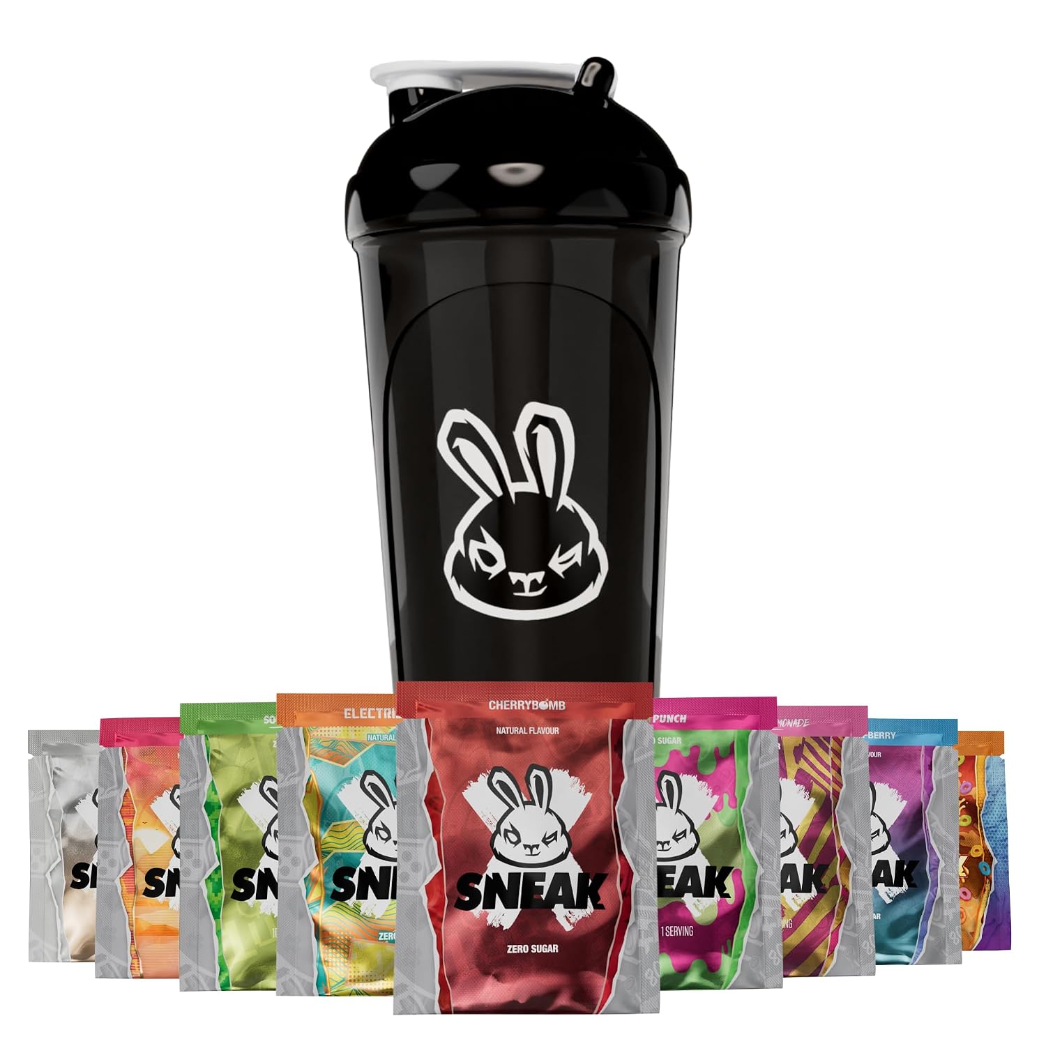 SNEAK Energy Drink Starter Pack | 9 Sachets with Shaker | No Sugar. No Nasties. Just Natural Caffeine, Focus-Boosting Nootropics