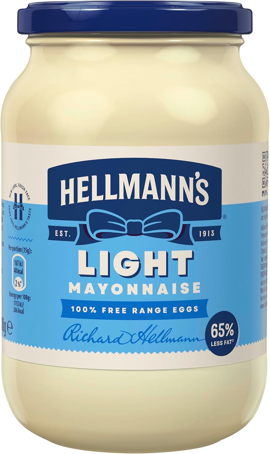 Hellmann's Light Mayonnaise made with free-range eggs light mayo with 65% less fat* 600 g