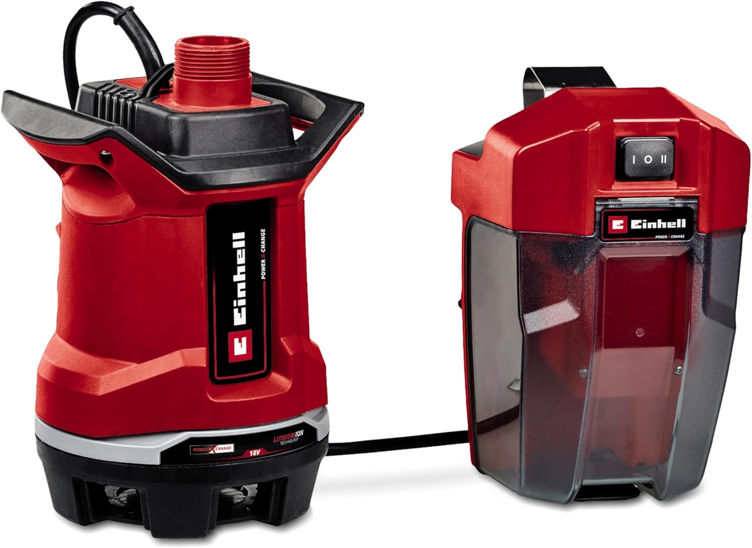 Einhell Power X-Change 18V Cordless Clean/Dirty Water Pump - 7500 l/h, Battery Powered Submersible Pump to Drain Floods, Empty Hot Tubs and Pools - GE-DP 18/25 Li Solo (Battery Not Included)