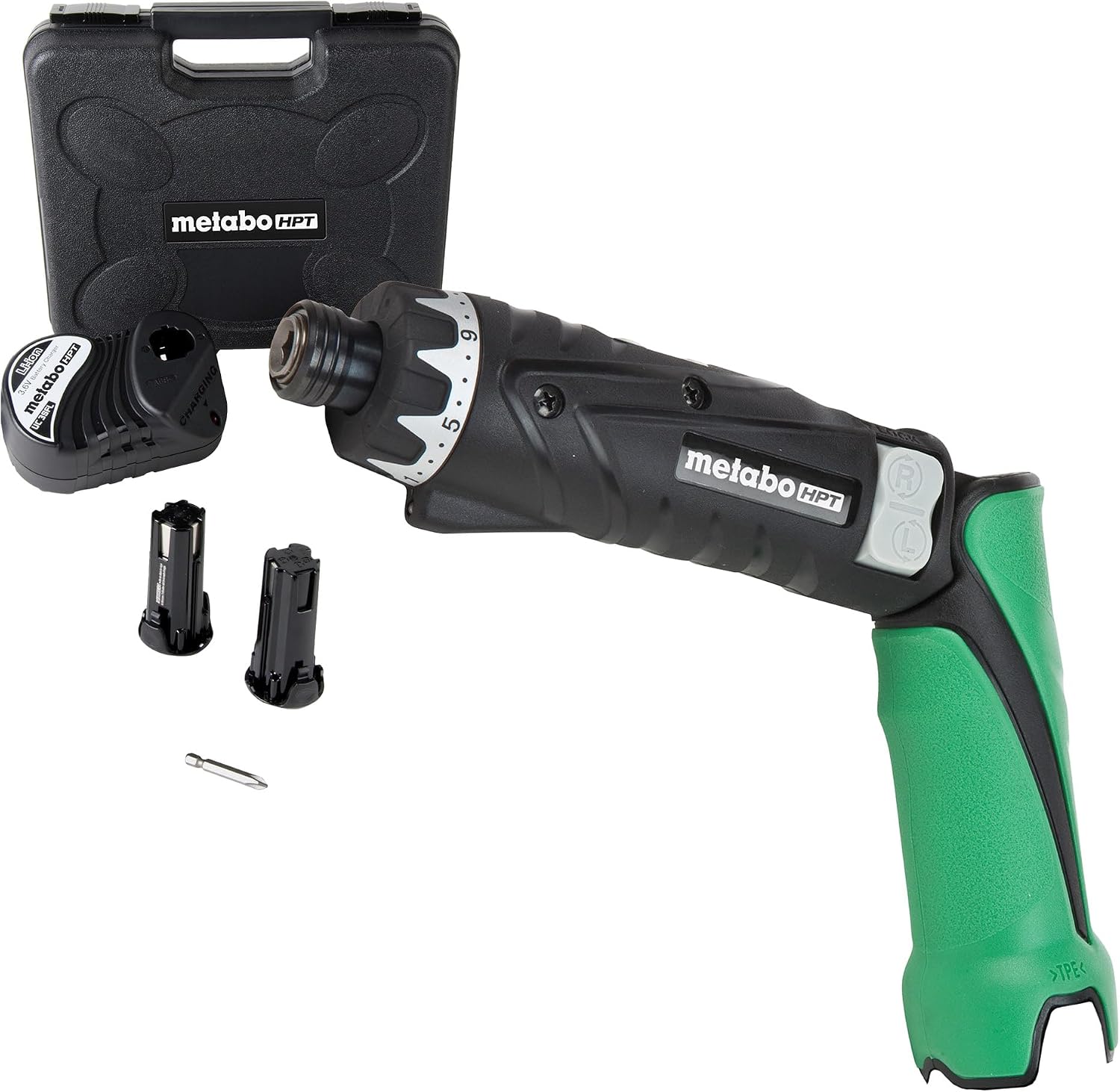 Metabo HPT 3.6V Lithium Ion Cordless Screwdriver Kit, Compact and Lightweight Power Screwdriver with 2 x 1.5Ah Batteries and Quick Charger, 21 + 1 Clutch Settings and Built-In LED Light, DB3DL2