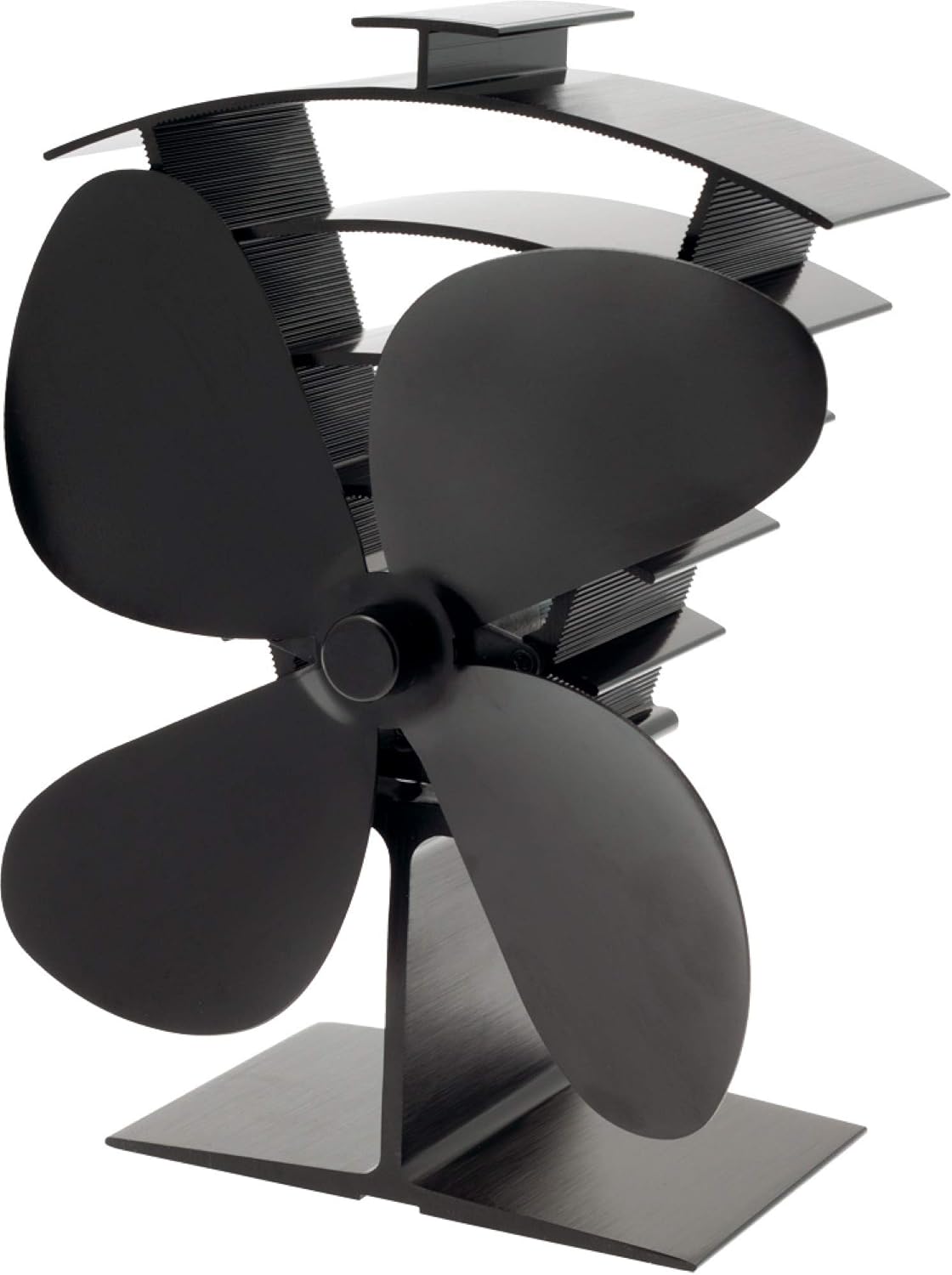 VALIANT (FIR361) Premium IV 4-Blade Heat Powered Log Burner & Stove Fan, Black