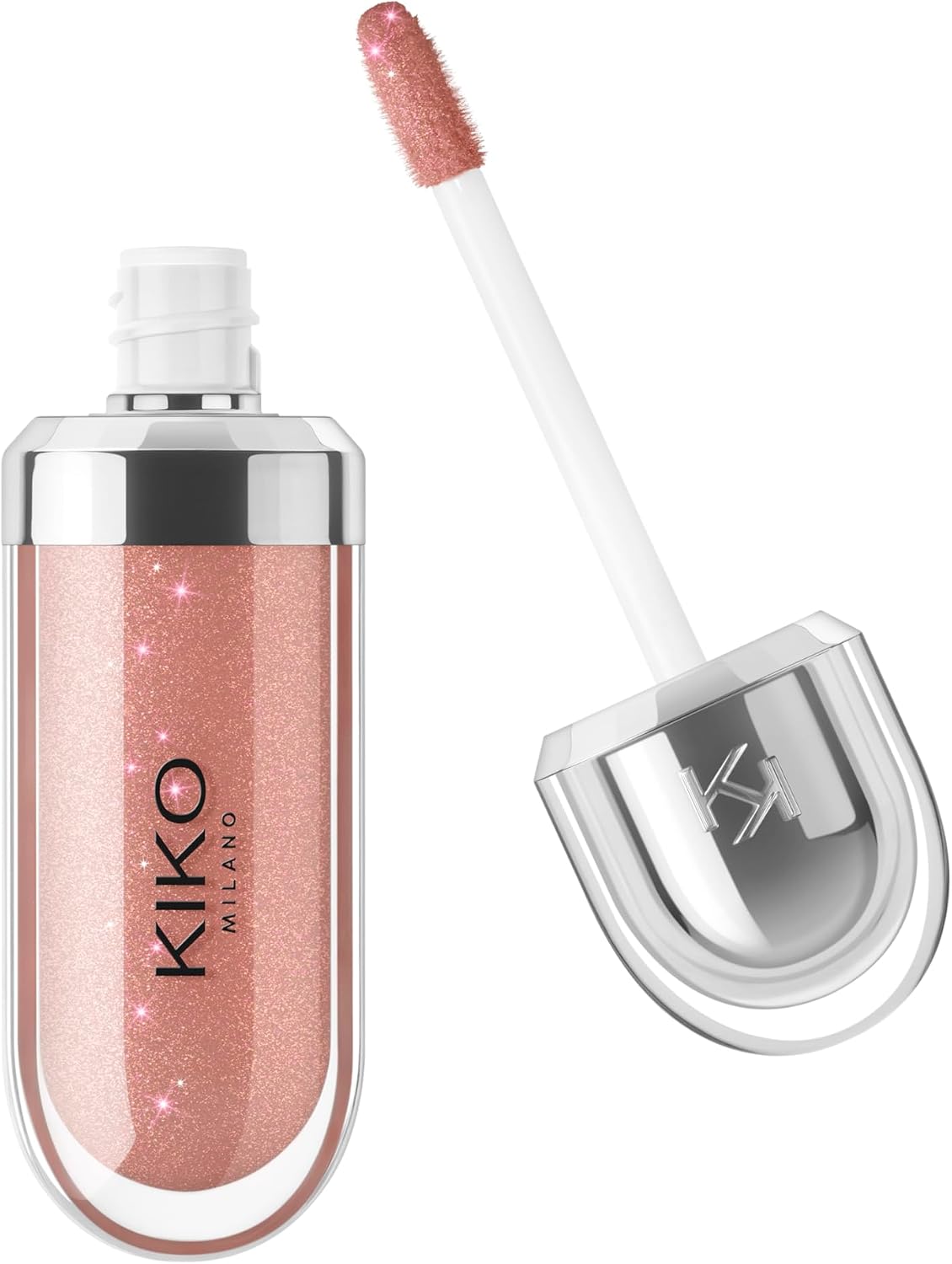 KIKO Milano 3D Hydra Lipgloss - Shade 20 Chestnut | Hydrating | Plumped 3D Shine | Non-Sticky | Wand Applicator | Long Lasting