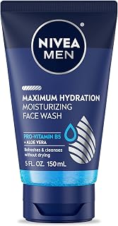NIVEA MEN Maximum Hydration Moisturizing Face Wash with Aloe Vera, Boosts Moisture and Helps Prevent Tight, Dry Skin, 5 Fl Oz Tube