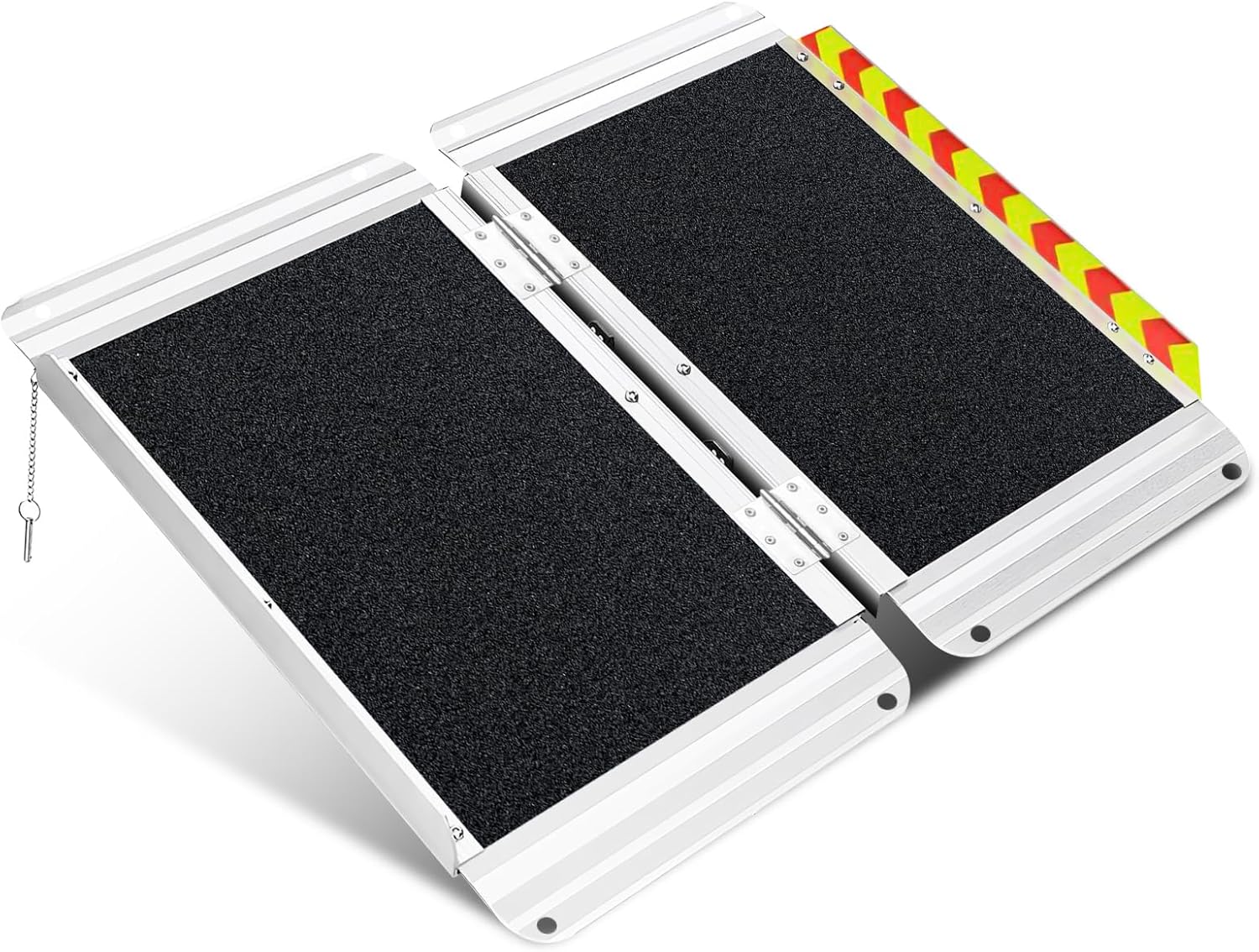 2FT Compact Accessibility Ramp,Wheelchairs Ramp Multi-Purpose Ramp for Small Wheeled Vehicles Bicycles, Shopping Carts, Picnic Carts | 300kg /660LBS Weight Capacity, Non-Slip, Portable, Foldable