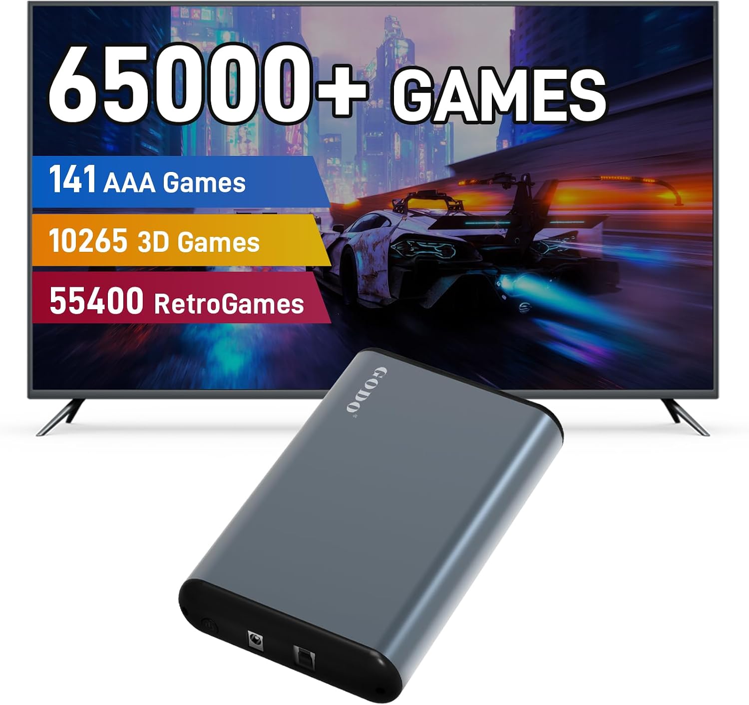 Retro Gaming Console 6TB HDD, 65000+ Game Consoles, 50 Emulator Console, Plug & Play Classic Video Games for Desktops, Laptops, All-in-one Computers Running Windows 8.1/10/11(Stand-Alone)