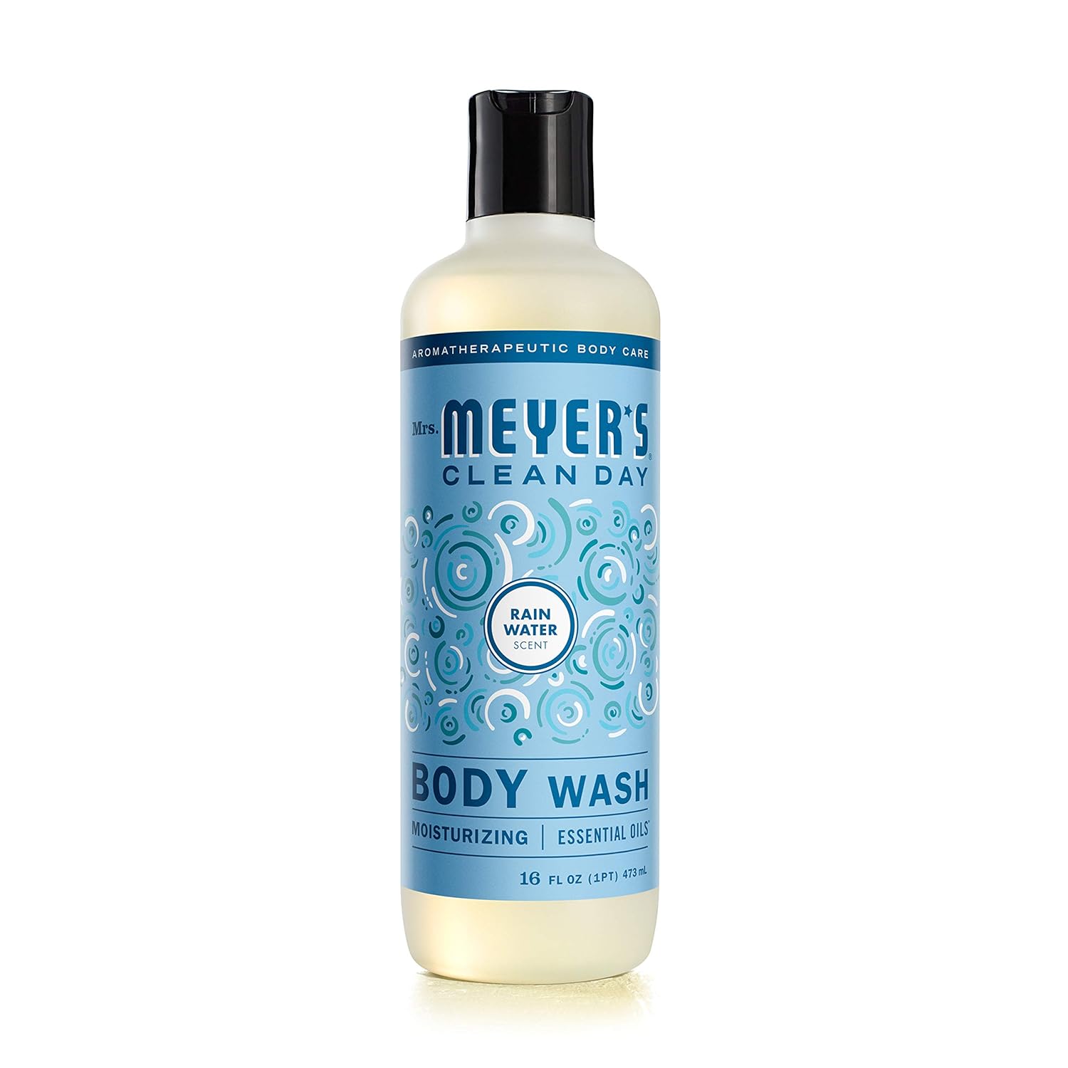 MRS. MEYER'S CLEAN DAY Moisturizing Body Wash for Women and Men, Biodegradable Shower Gel Formula Made with Essential Oils, Rain Water, 16 oz