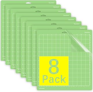 Gwybkq Cutting Mat for Cricut Explore One/Air/Air 2/Maker 8 Pack 12x12 Inch Standard Green Grip Adhesive Sticky Non-Slip Durable Mat Cut Mats Replacement Accessories