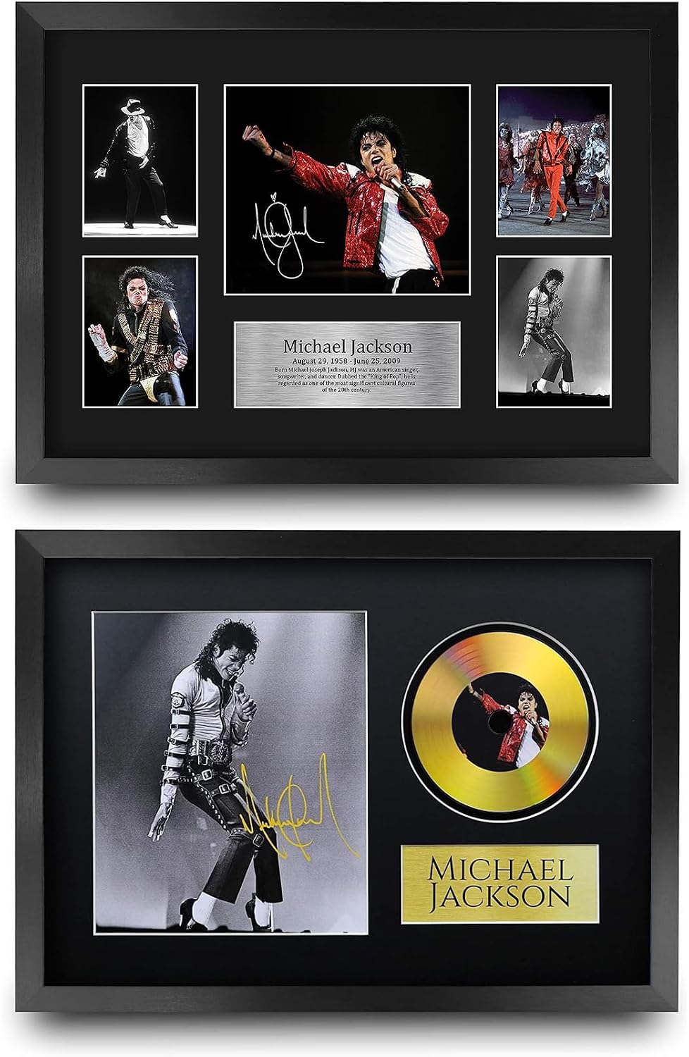 HWC Trading FR A3 Michael Jackson Collection Gifts Printed Signed Autograph Picture for Music Memorabilia Fans - A3 Framed