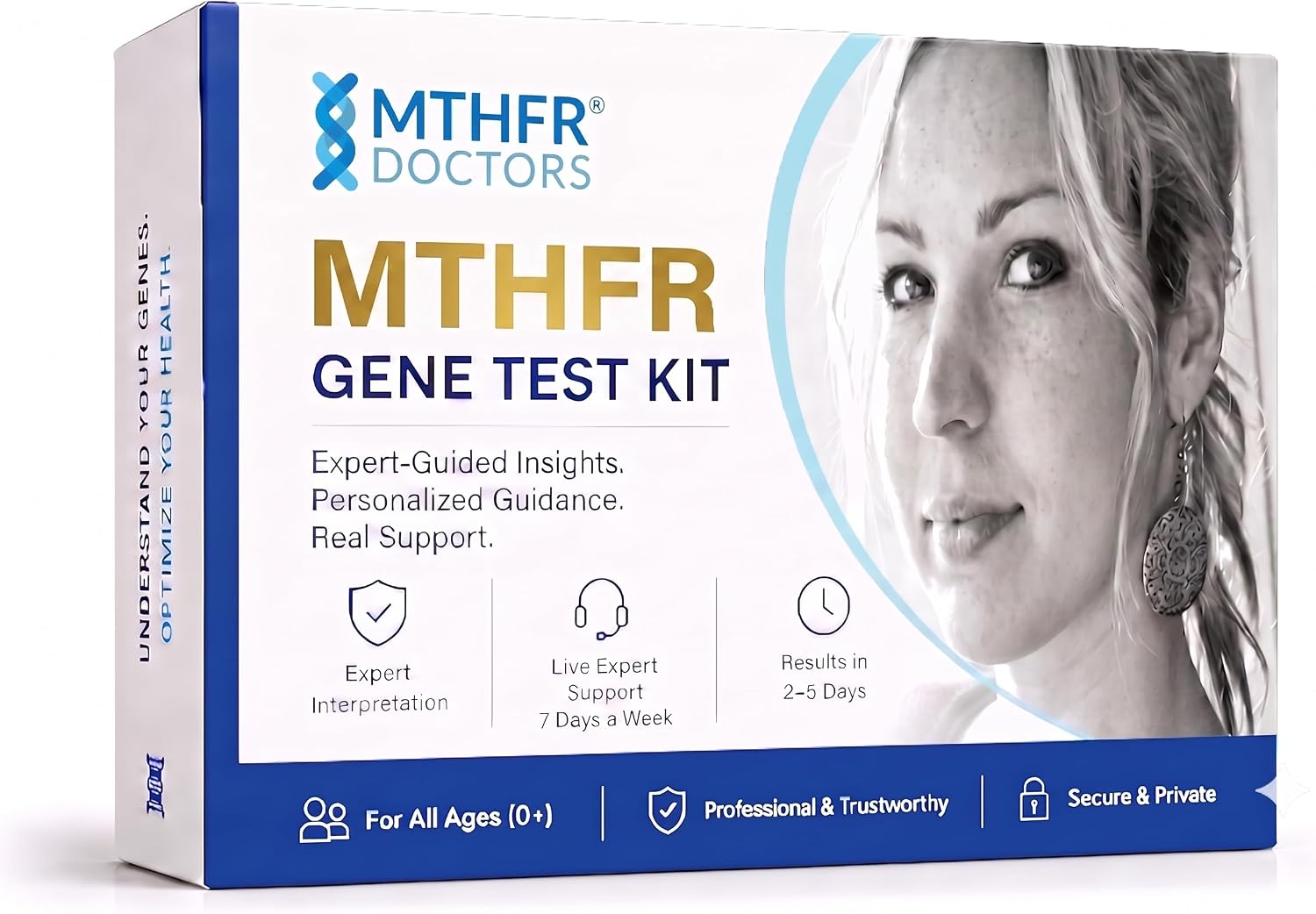 MTHFR-Gene Methylation Test Kit. 1-on-1 Consultation, MTHFR C677T and MTHFR A1298C Gene Variants for Methylation Analysis. Results in 2-5 Days. Ages 0+