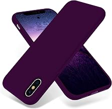 OTOFLY Liquid Silicone Gel Rubber Full Body Protection Shockproof Case for iPhone Xs/iPhone X，Anti-Scratch&Fingerprint Basic-Cases，Compatible with iPhone X/iPhone Xs 5.8 inch (2018), (Purple)