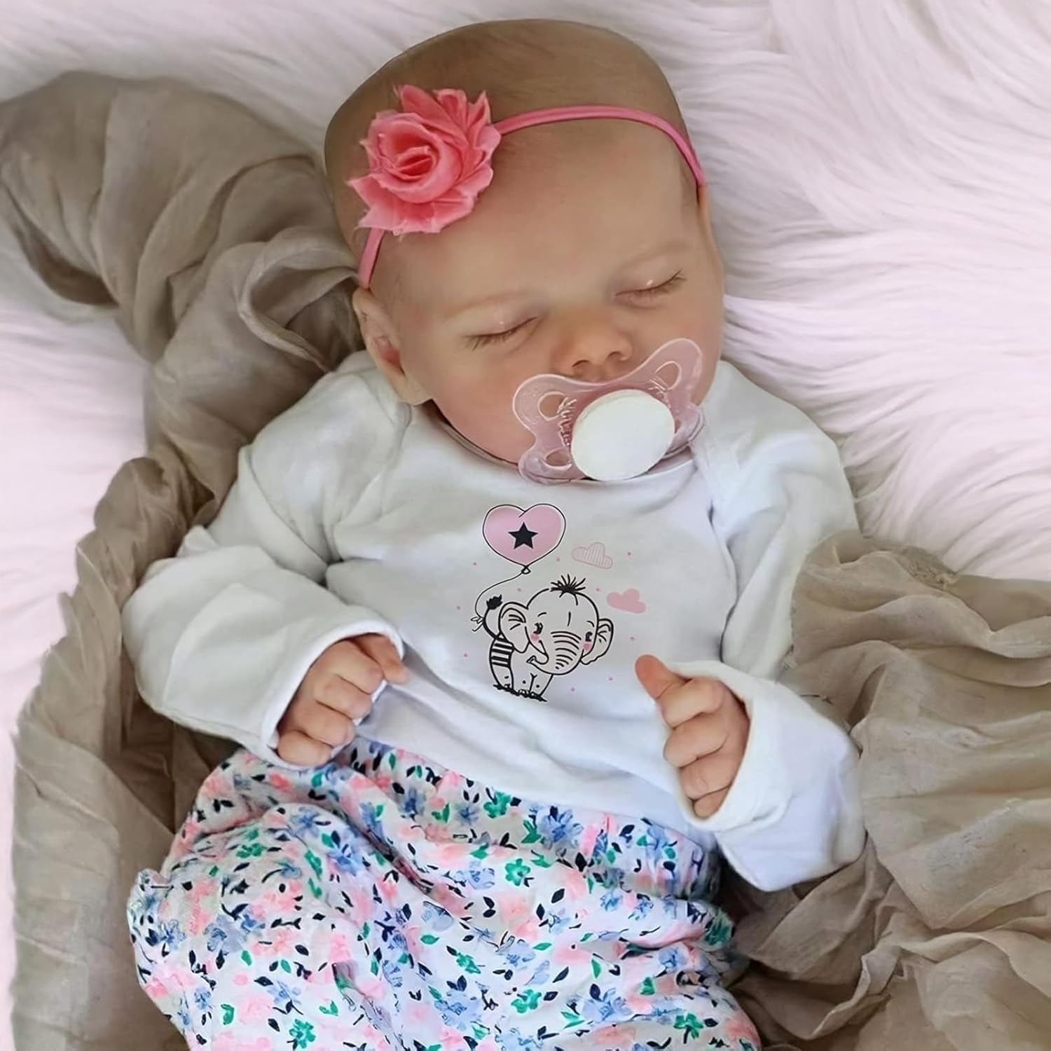 JIZHI Lifelike Reborn Baby Dolls - 17-Inch Baby Soft Body Realistic-Newborn Baby Dolls Full Vinyl Body Poseable Real Life Baby Dolls Girl with Feeding Kit Gift Box for Kids Age 3+