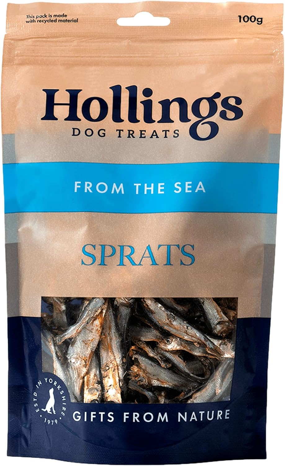 Hollings Sprats for Dogs, 100g, Pack of 1