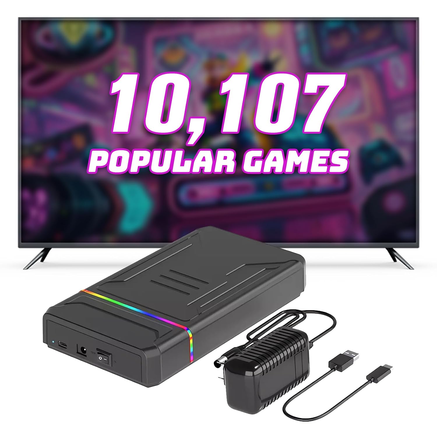 Retro Gaming Console 3T HDD with built in 10,107 Games, Emulator Console for Retro Gamer, Gaming System Plug & Play Video Games