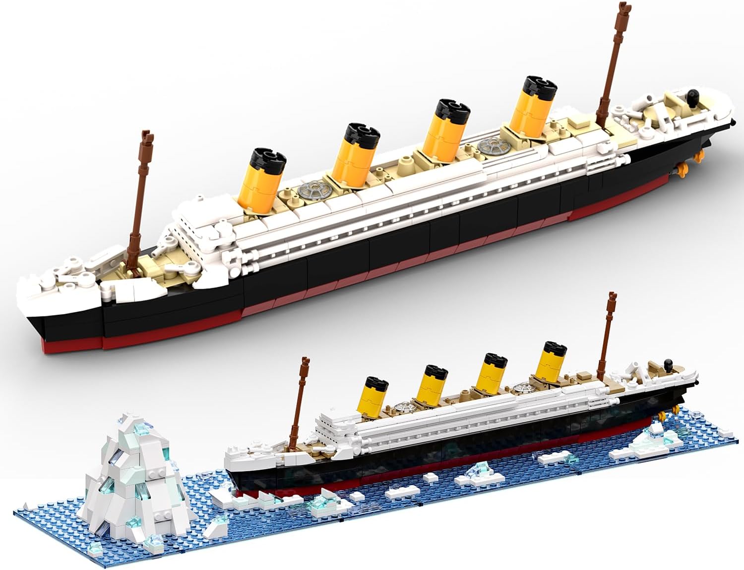 dOvOb RMS Titanic Model Building Blocks Set, 615 Pieces Bricks, MOC Ship Model Display Collection Model Kit for Teens and Adults，Compatible with Major Brands