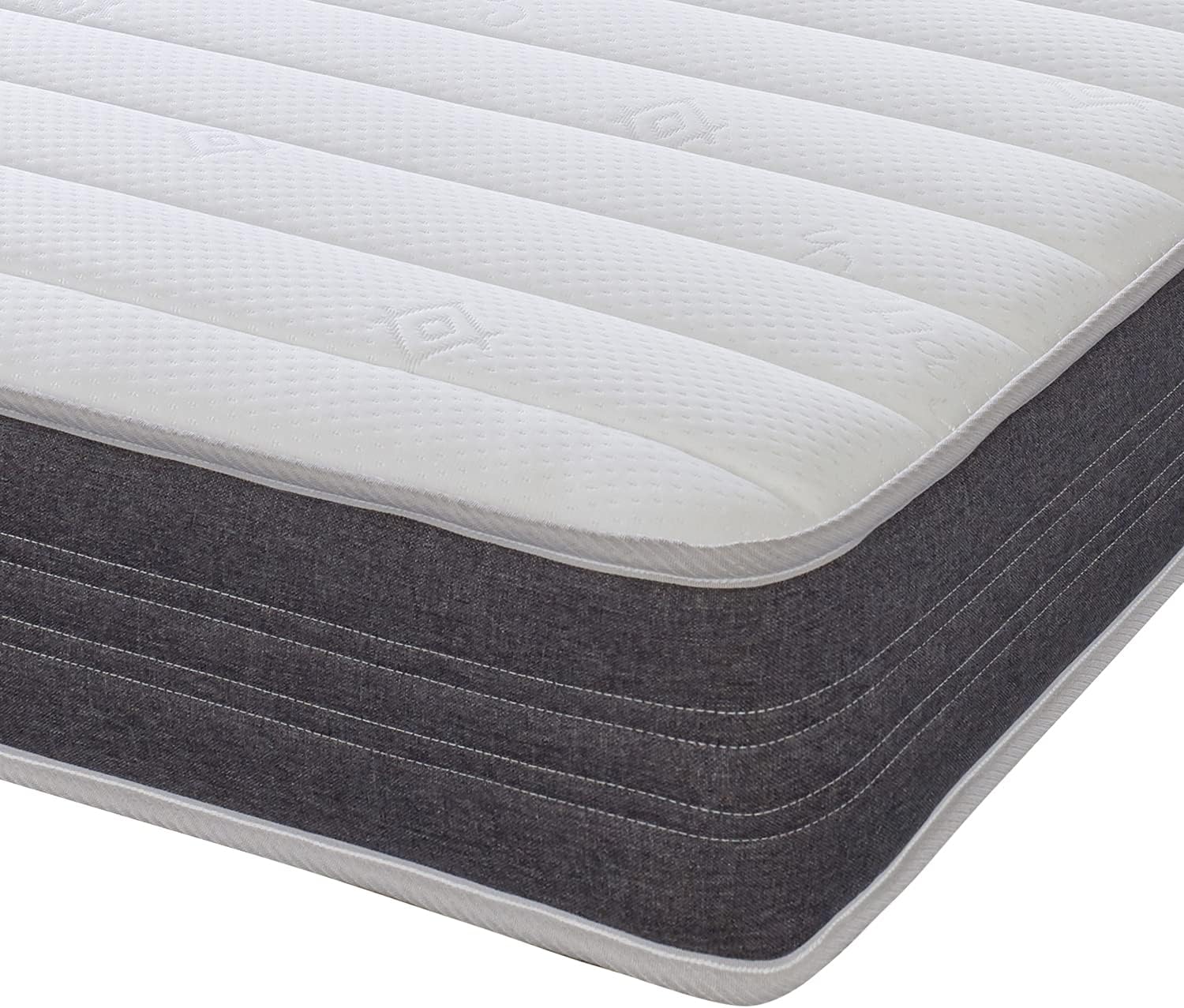 eXtreme comfort ltd Sirocco Airflow Grey 18cms Deep Hybrid Spring & Memory Foam Mattress, 3ft Single (3ft x 6ft3, 90cm x 190cm)