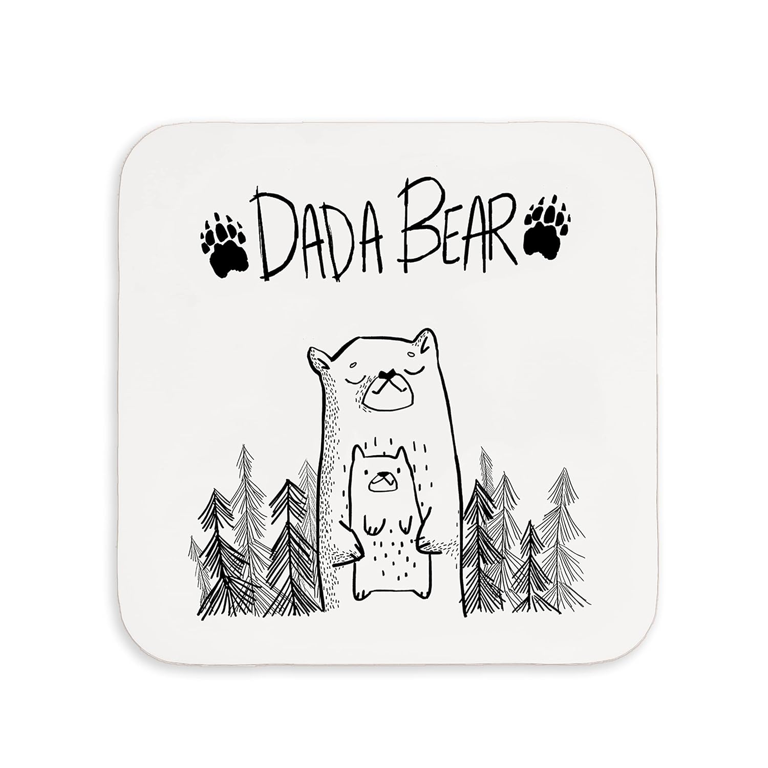 Gift for him | Dada Bear Coaster for cup mug glass | for Dad | for fathers day birthday or christmas from son or daughter | presents for him men | best father papa man