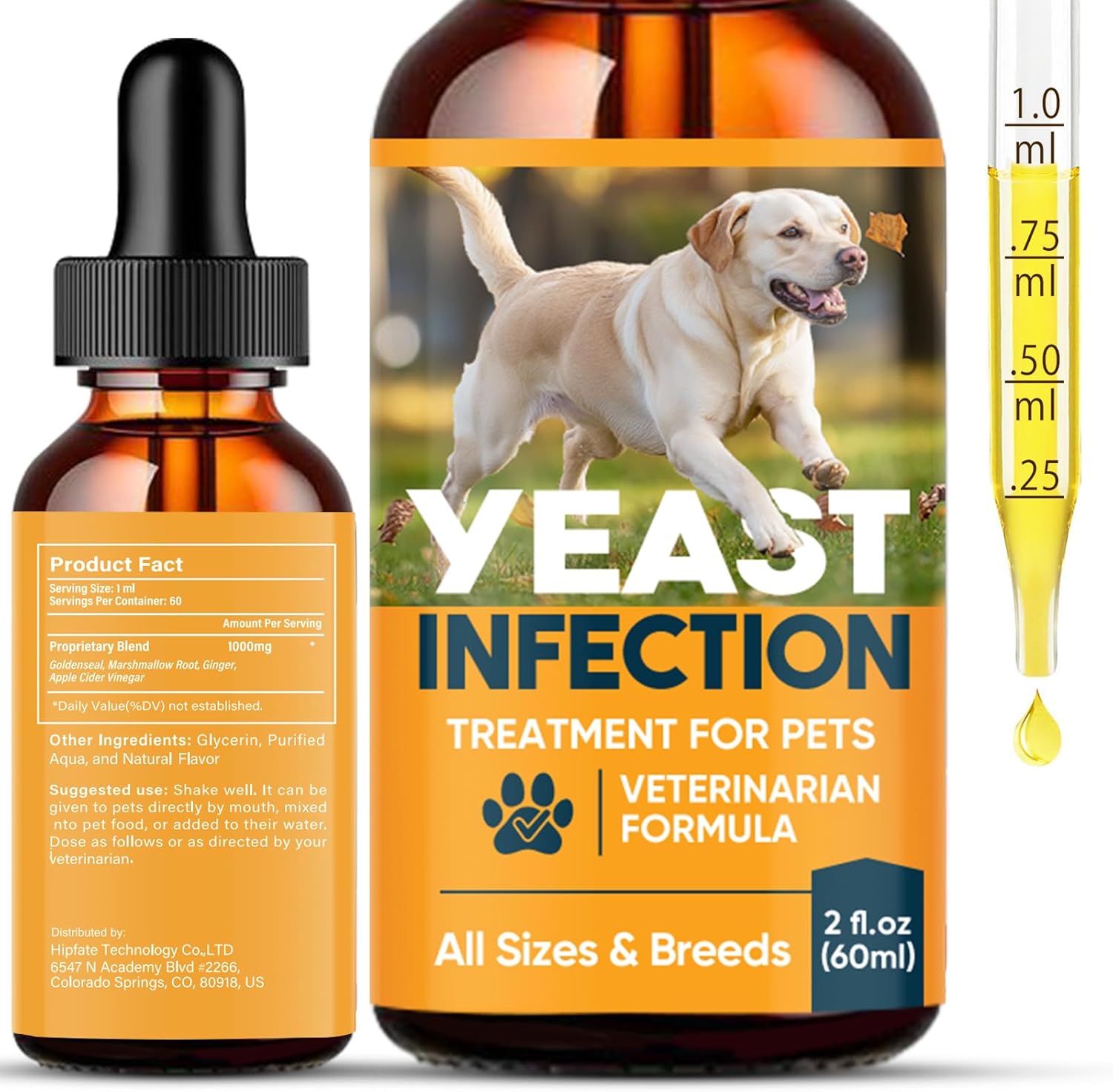 Yeast Infection Treatment for Dogs, Helps to Support Itch, Inflammation & Allergy Relief, Yeast Ear Infection Treatment for Dogs & Cat