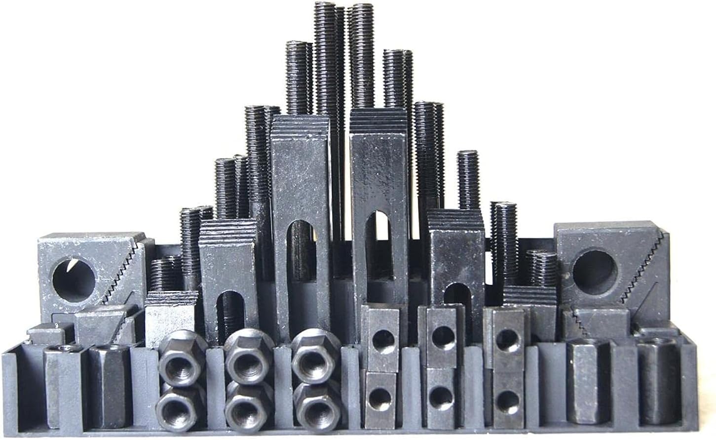 KATSU 58PCs Milling Clamping Kit M12 Metric Engineering Precision Universal T-Slot Clamp Set for CNC Lathe Mill Metal Cutting Machine Mold Tool 402216