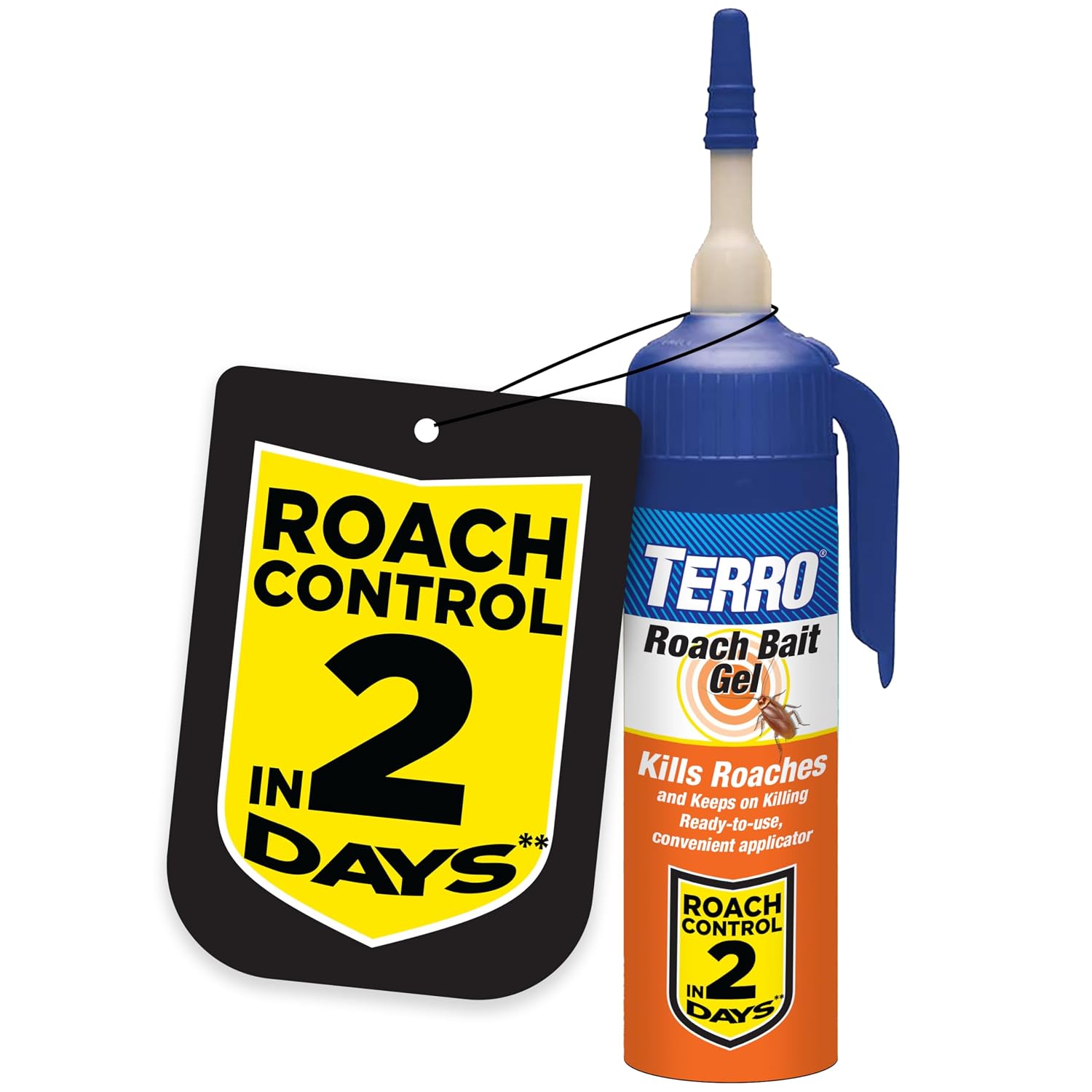 TERRO Cockroach Gel Bait Killer, 84g of Bait, Fast-Acting Roach Killer | Indoor Infestation Control for German, American & Oriental Roaches, Precision Applicator, Use in Kitchen, Bathroom, Basements