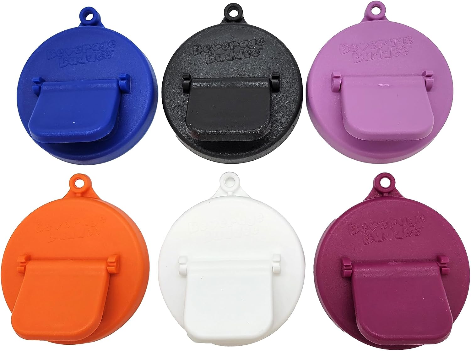 Can Cover - Can Cover For Standard Size Soda/Beer/Energy Drink Cans - Made In The USA - BPA-PCB Free - Assort Colors - 6 pack (Plain)