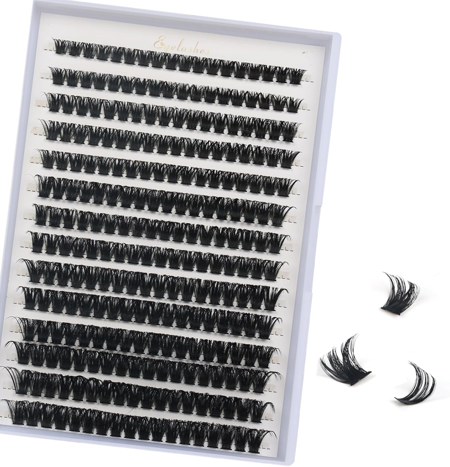 FANDIQ Cluster Lashes D Curl Individual Eyelashes Natural Lash Clusters Fluffy Lashes 252PCS Individual Lashes 8-16mm Mix Individual Lashes Extensions (80D 8-16mm)