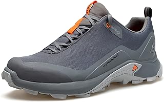 HUMTTO Men's All-Terrain Waterproof Hiking Shoes Lightweight Breathable Trekking Trails Shoes Anti Slip Outdoor Shoes