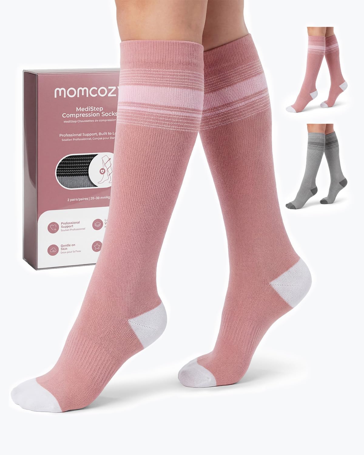 Momcozy Medical Grade Compression Socks, 20-30 mmhg & FDA Registered